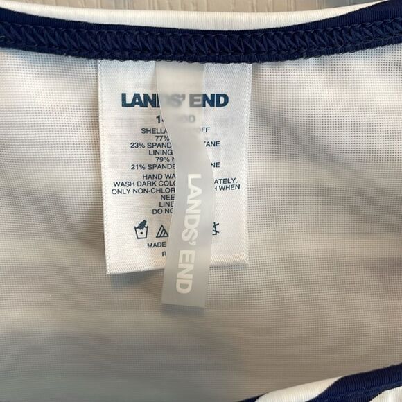 Lands' End Women's DDD-Cup Chlorine Resistant High Neck Tankini-14 💙💙 - Picture 5 of 7